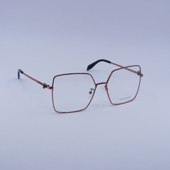 Alexander McQueen AM0276O 003 Eyeglasses Nude 57mm Square Frame - Picture 1 of 10